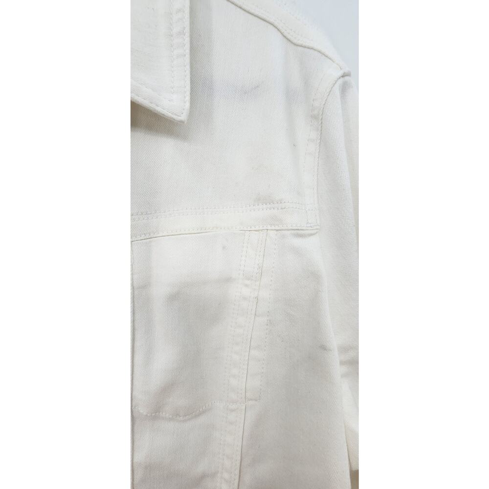 New NWT Chico's Denim No Stain Alabaster White‎ Strech Jacket Size 3 P 16/18 P - Picture 9 of 11